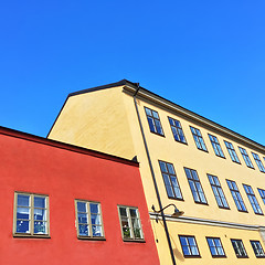 Image showing Colorful buildings of Stockholm