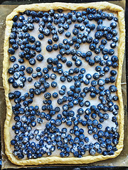 Image showing Blueberry pie ready for baking