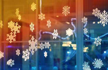 Image showing Beautiful white snowflakes