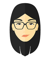 Image showing Envious woman in glasses.