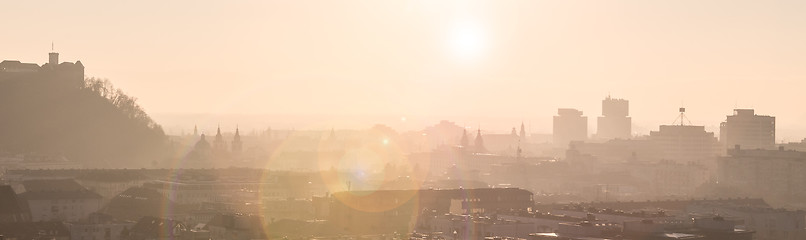 Image showing Panorama of Ljubljana, Slovenia, Europe.