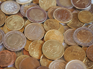 Image showing Euro coins background