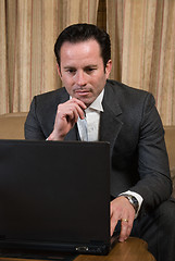 Image showing Man surfing the net
