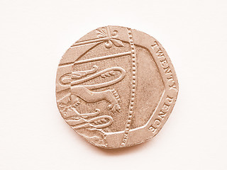 Image showing  20 Pence coin vintage