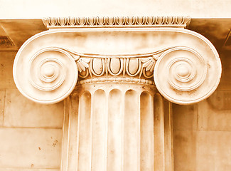 Image showing  Ionic capital vintage