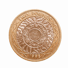 Image showing  Pound coin - 2 Pounds vintage