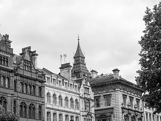 Image showing Black and white Big Ben in London