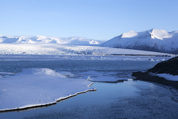 Image showing Glacier lagoon Jokulsarlon in Iceland in a morning light