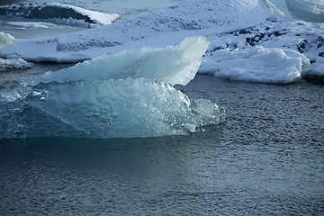 Image showing Ice blocks melting at glacier lagoon Jokulsarlon, Iceland