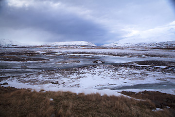 Image showing Impressive mountain landscape, North Iceland