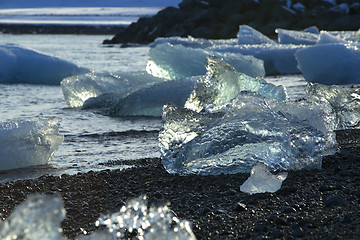 Image showing Ice blocks at glacier lagoon Jokulsarlon, Iceland