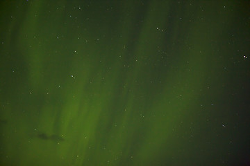 Image showing Northern lights with bright stars in Iceland