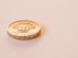 Image showing  British pound coin vintage