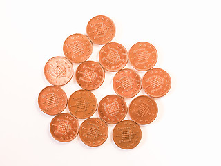 Image showing  One Penny coins vintage