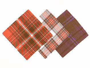 Image showing  Tartan fabric sample vintage