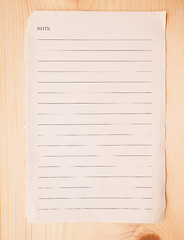 Image showing  Blank note book page vintage