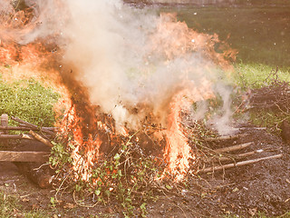 Image showing  Burning fire vintage