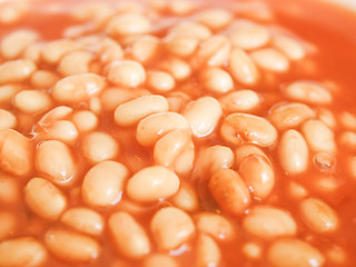 Image showing Retro looking Baked beans