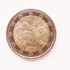 Image showing  Finnish 2 Euro coin vintage
