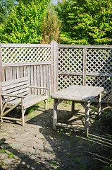 Image showing Pergola and a place to relax in the garden