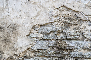 Image showing The old crumbling plaster, background