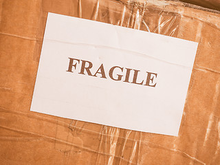 Image showing  Fragile sign vintage