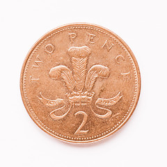 Image showing  UK 2 pence coin vintage