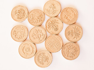 Image showing  British pound coin vintage