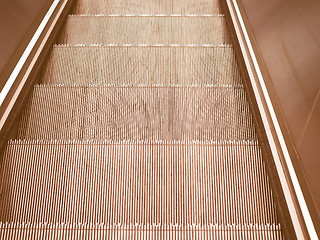 Image showing  Escalator stair vintage