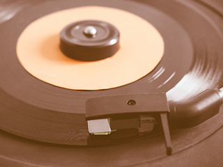 Image showing  Vinyl record on turntable vintage