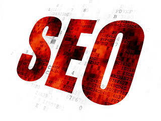 Image showing Web development concept: SEO on Digital background