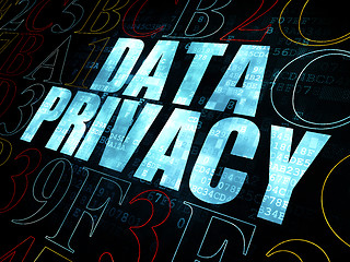 Image showing Security concept: Data Privacy on Digital background