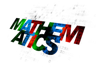 Image showing Learning concept: Mathematics on Digital background