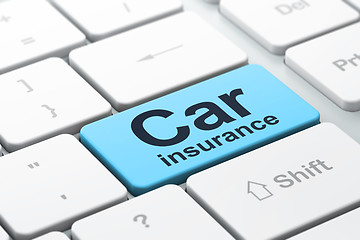 Image showing Insurance concept: Car Insurance on computer keyboard background