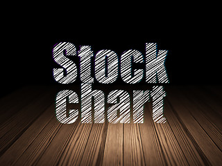 Image showing Finance concept: Stock Chart in grunge dark room