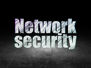 Image showing Safety concept: Network Security in grunge dark room