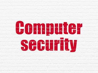 Image showing Protection concept: Computer Security on wall background