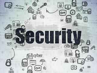 Image showing Security concept: Security on Digital Paper background