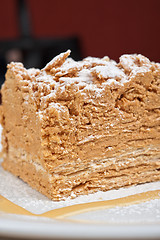 Image showing Cake Napoleon closeup 