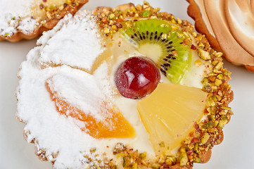 Image showing sweet cakes with fruits