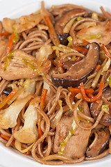 Image showing buckwheat noodles with chicken