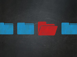 Image showing Business concept: folder icon on School Board background
