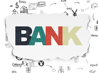 Image showing Banking concept: Bank on Torn Paper background