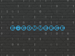 Image showing Business concept: E-commerce on wall background