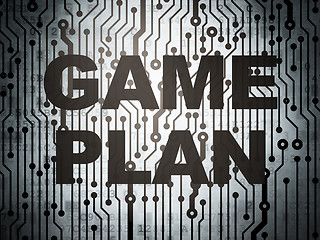 Image showing Business concept: circuit board with Game Plan