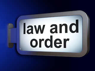 Image showing Law concept: Law And Order on billboard background