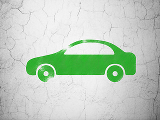 Image showing Travel concept: Car on wall background