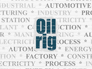 Image showing Industry concept: Oil Rig on wall background