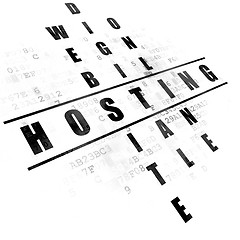 Image showing Web design concept: Hosting in Crossword Puzzle