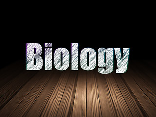 Image showing Learning concept: Biology in grunge dark room